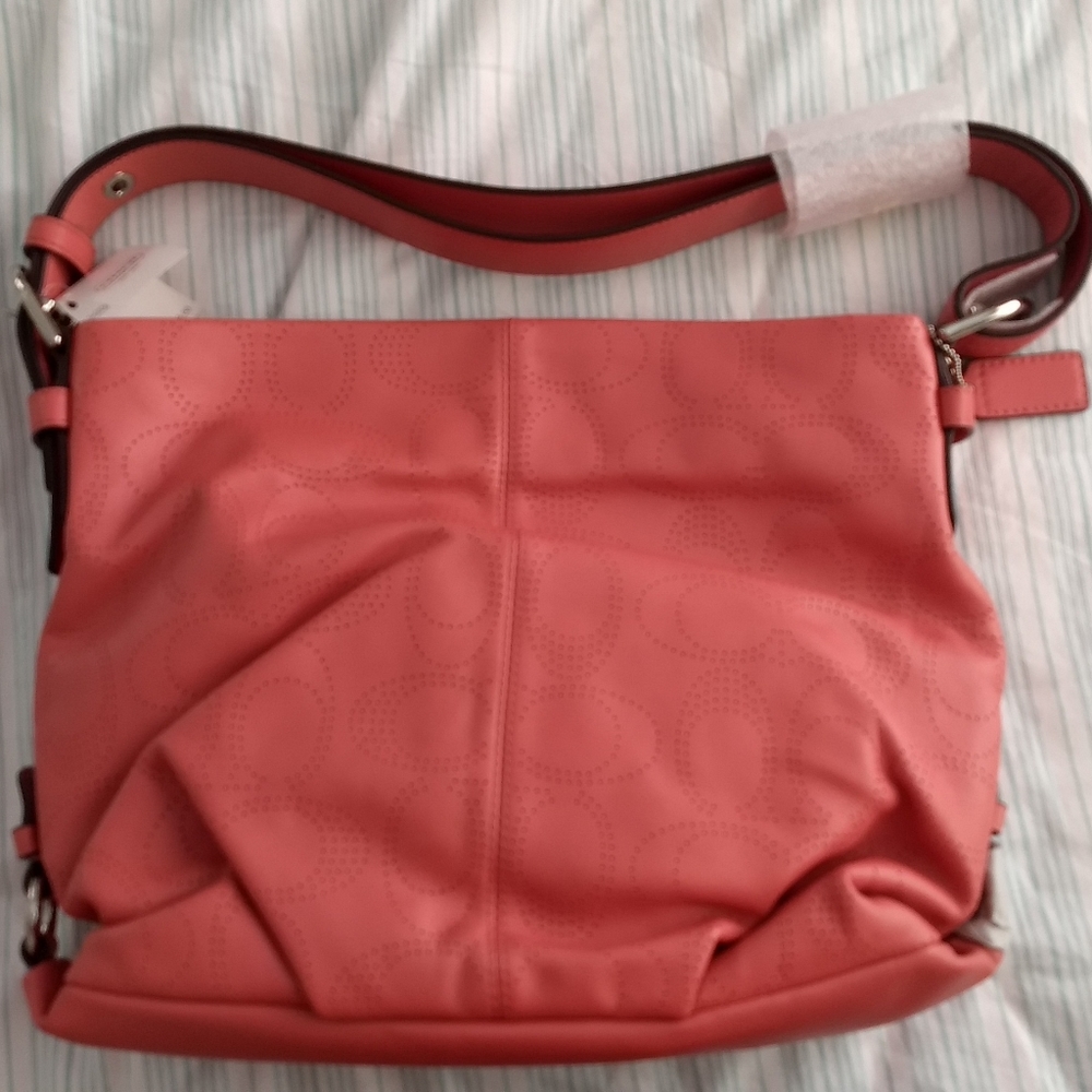 NWT Coach Perforated Leather Hobo Purse F19407 - Picture 4 of 8